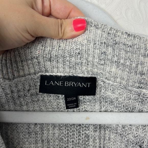 Lane Bryant Vneck Sweater Grey Relaxed Traditional Fit 100% Cotton Classic 22 24 - Picture 4 of 7